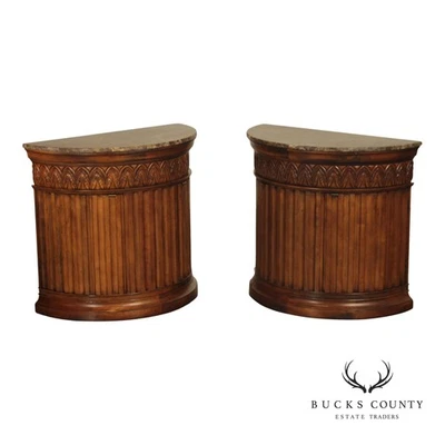 Century Furniture 'Venice Collection' Pair of Marble Top Consoles - Image 1 of 4