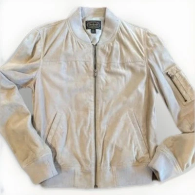 Chaqueta Bomber True Religion Beige Gamuza Para Hombre Pequeña Nueva Sin Etiquetas Sin Usar Foto 1 de 4