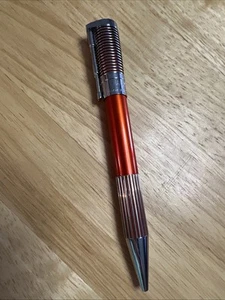 Harley Davidson Twist Pens Orange/Rust Color & Silver Black Ink - Picture 1 of 5