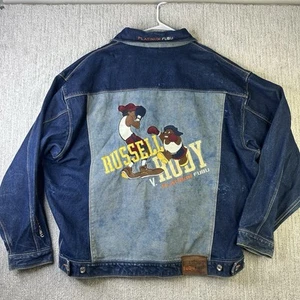 Vtg Y2K FUBU Platinum Fat Albert Russell V Rudy Denim Jacket Men’s Size 3XL - Picture 1 of 8