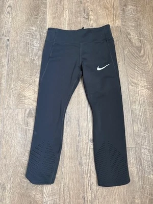 NIKE Dri-FIT Performance Capri Correr/Entrenamiento Negro Mujer Pequeño ¡USADO DOS VECES! Foto 1 de 4