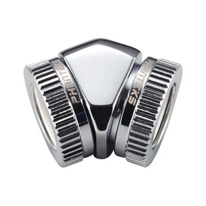 5x PHANTEKS Glacier Hard-Tube Adapter 2x 16mm 45 Grad - chrome - Photo 1/3