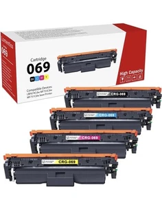Compatible with Canon 069 Color Toner Cartridge Set - Black Cyan Yellow Magenta - Picture 1 of 7