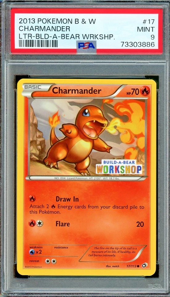 2013 Pokémon Build-A-Bear Workshop Promo Card #17 Charmander PSA 9 - Image 1 of 2