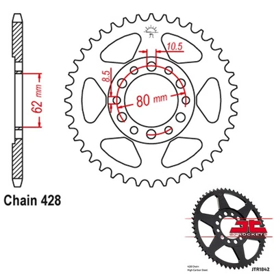 JT Sprockets 1978 Yamaha DT175 JTR1842.47T - Image 1 of 2