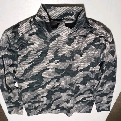 初学者迷彩印花氨纶聚酯纤维长袖衬衫,尺寸 L 42/44 — 第 1/4 张图片