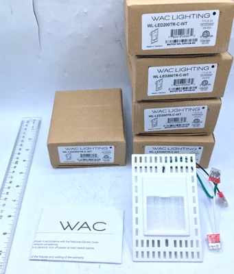 WAC Lot of 5 Lighting Step And Wall Light WL-LED200TR-C-WT New - Image 1 of 4