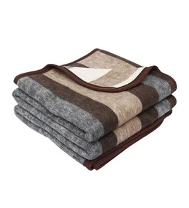 100% Natural Alpaca and Sheep Wool Blanket King Size Thick Heavyweight Comfor... - Picture 1 of 9