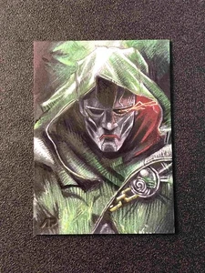 2023 Finding Unicorn Marvel Thunder Sketch Doctor Doom  1/1 - Picture 1 of 2