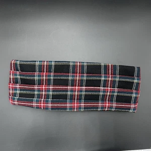 Vintage Cummerbund Adult Red Black Green Plaid Green Tartan Wool Adjustable USA - Picture 1 of 7