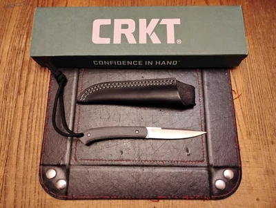 Cuchillo CRKT Biwa Edición Limitada 3" 12C27N Hoja Mango Micarta y Funda de Cuero  Foto 1 de 3
