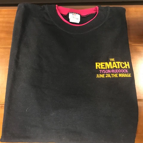 Pre Owned Large Mike Tyson Razor Ruddock The Rematch T Shirt Mirage Black L Cover