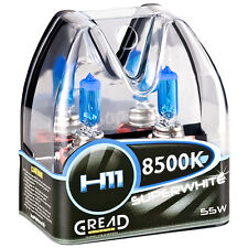 Produktbild - H11 BOX HALOGEN LAMPEN IN XENON OPTIK VON GREAD LIGHTS SUPER WHITE 8500K 55W 