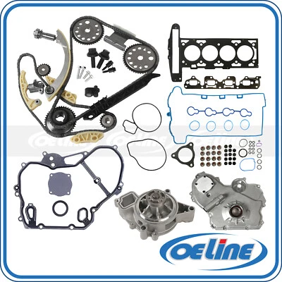 Fit 07-08 Chevrolet Pontiac G5 Timing chain kit Head Gasket bolts water oil pump - Image 1 of 4