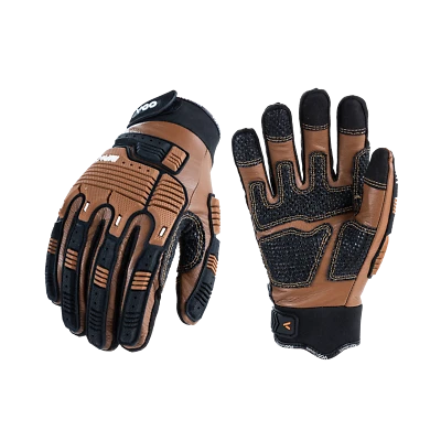 Guantes de trabajo de cuero de vaca Vgo, guantes mecánicos de impacto, repelentes al agua (CA7722IP) Foto 1 de 4