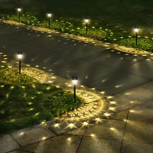 Pathway Super Bright Solar Lights Outdoor Waterproof 10 Pack Sidewalk Backyard - Picture 1 of 8