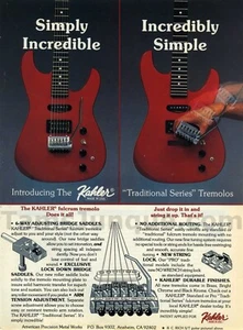 1986 Kahler Trémolo Electrónica Guitarra Piezas Anuncio Impresión Idea de Regalo de Navidad (2414) - Imagen 1 de 1