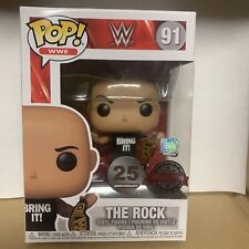 Funko Pop Wwe The Rock with Championship #91 Exclusive Used!