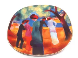 Limited Edition Collector Plate DAME IN GRÜNER JACKE Lady in Green Jacket MACKE - Picture 1 of 2