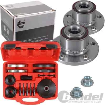 2x RADNABE + ABZIEHER RADLAGER AUSPRESSEN VORNE für AUDI A1 A2 VW POLO 6R 9N - Bild 1 von 4