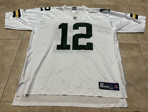 Aaron Rodgers 12 Green Bay Packers White Reebok Jersey 2XL