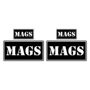 MAGS B&W Ammo Box Set, Vinyl Decal Sticker, 2@ 1"x2" & 2@ 2"x4", #8443