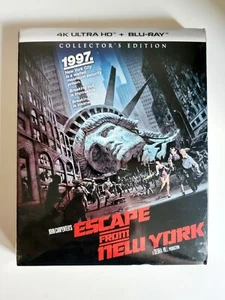 Escape From New York: 4K, Blu Ray w/ Slipcover Sealed New Near Mint Ships in Box - Picture 1 of 6