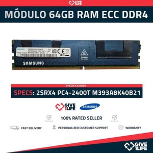 64GB RAM 2S2Rx4 PC4-2400T DDR4 M393A8K40B21-CTC0Q ECC Registrada - Imagen 1 de 6