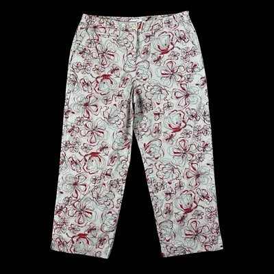 Calça Capri Floral Feminina Liz Golf Audra Tamanho 10 Vermelho Claro  - Imagem 1 de 4
