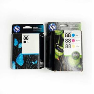 HP 88 Ink Cartridges Black Tri-Color Combo C9396AN CC606FN - Brand New Sealed