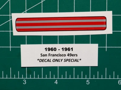1960 - 1961 年旧金山 49 人队足球口香糖头盔 * 仅直接贴花 * 迷你 — 第 1/4 张图片