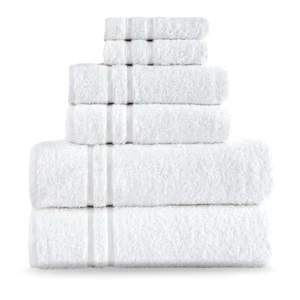 Bath Towels Set of 6 Large - 2 Bath Towels 2 Hand Towels 2 Washcloths Bath To... - Picture 1 of 7