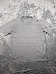 Travis Mathew Golf Polo Herren XL Kurzarm Outdoor leicht gestreift grau - Bild 1 von 8