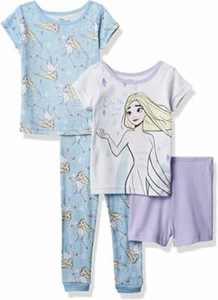 Frozen Toddler Girls S/S Four-Piece Pajama Set Size 2T 3T 4T  - Picture 1 of 1