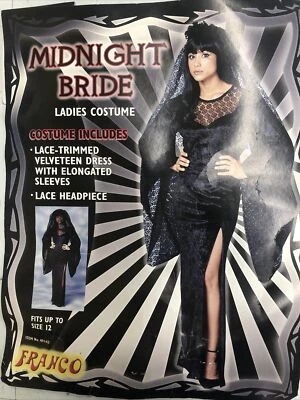 Midnight Bride Black Dress Women's Costume - Image 1 of 2