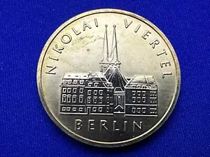 1987 East Germany 5 Mark Coin, CH UNC, 750 Years Berlin ( 492K MINTED ) #XX51 - Picture 1 of 2