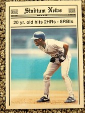 KEN GRIFFEY JR 1990' STADIUM NEWS GLOSSY CARD #NNO   SPECIAL EDITION 10K    RARE