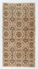 3.8x7.3 Ft Hand-Knotted Vintage Floral Design Anatolian Rug