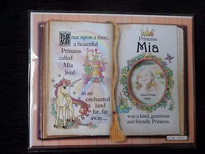 Mia Princess Unicorn Mount Gift With Verse And Photo Space - Choose A Frame - Picture 1 of 6