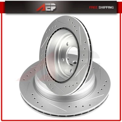 2 * Rotores de freno de disco perforados traseros para BMW 328i xDrive 2009-2013 328i 2007-2013 Foto 1 de 4