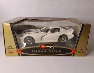 Bburago Dodge Viper GTS Coupe Blue White 1/18 Die Cast 1997 Gold Collection Box - Bild 1 von 22