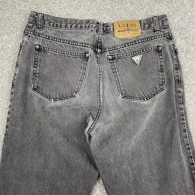 Jeans Guess Vintage Para Hombre 36 (Ajuste 34x34) Triángulo Envejecido Hecho en EE. UU. Años 90 DEFECTUOSOS Foto 1 de 4
