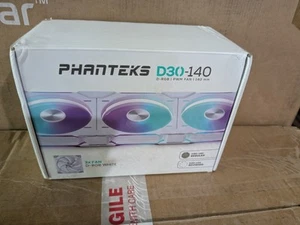 Phanteks D30-140 DRGB PWM FAN 3Pack, Premium D-RGB Performance Fans, ARGB/DRGB - Photo 1/3