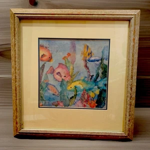 🎨ORIGINAL Framed Watercolour Painting-Tropical Fish-Signed by Linn Dane (1992) - Picture 1 of 16
