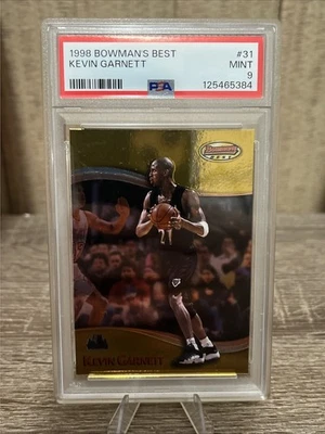 1998 BOWMAN'S BEST #31 Kevin Garnett HOF PSA 9 TIMBERWOLVES/CELTICS - Image 1 of 2
