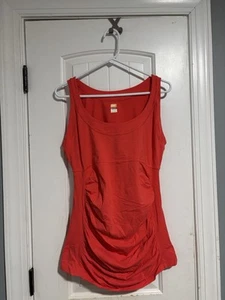 LUCY Supplex Nylon Blend Salmon Gathered-Front Pullover Workout Tank Women's XL - Picture 1 of 3