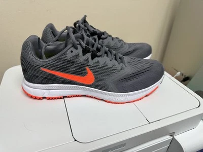 Nike Air Zoom Span 2 Running Shoes Men’s Sz 8 D Sneakers Gray Grey Orange - Image 1 of 4
