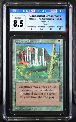 CONCORDANT CROSSROADS Legends Rare CGC 8.5 Q+ MTG [Nostalgium] - Image 1 of 2