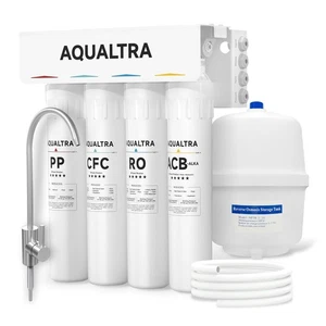 AQUALTRA USF-4RF-100 100 GPD Alkaline Reverse Osmosis System Under Sink - Picture 1 of 8
