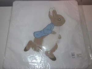 Pottery Barn Kids 16" Peter Rabbit w/ Velvet Easter Pillow Sham w Embroidery NWT - Picture 1 of 11